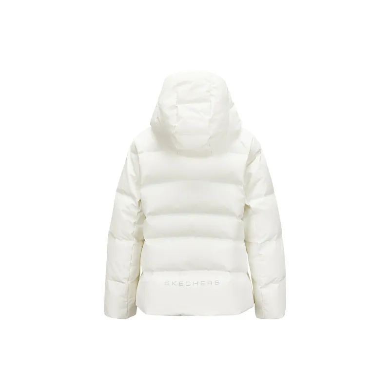 Skechers Basic Sports Series Down Jacket Women's Marshmallow White-1