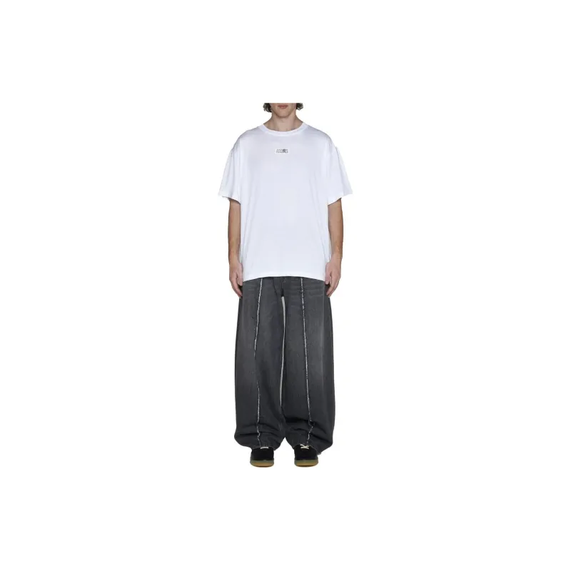 MM6 Maison Margiela Logo Patch Crewneck T Shirt-1