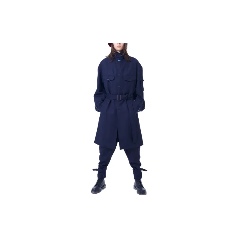 Yohji Yamamoto Coats Unisex Navy-3