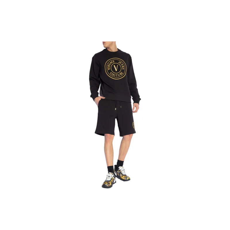 VERSACE JEANS COUTURE Logo Embroidered Drawstring Shorts-3