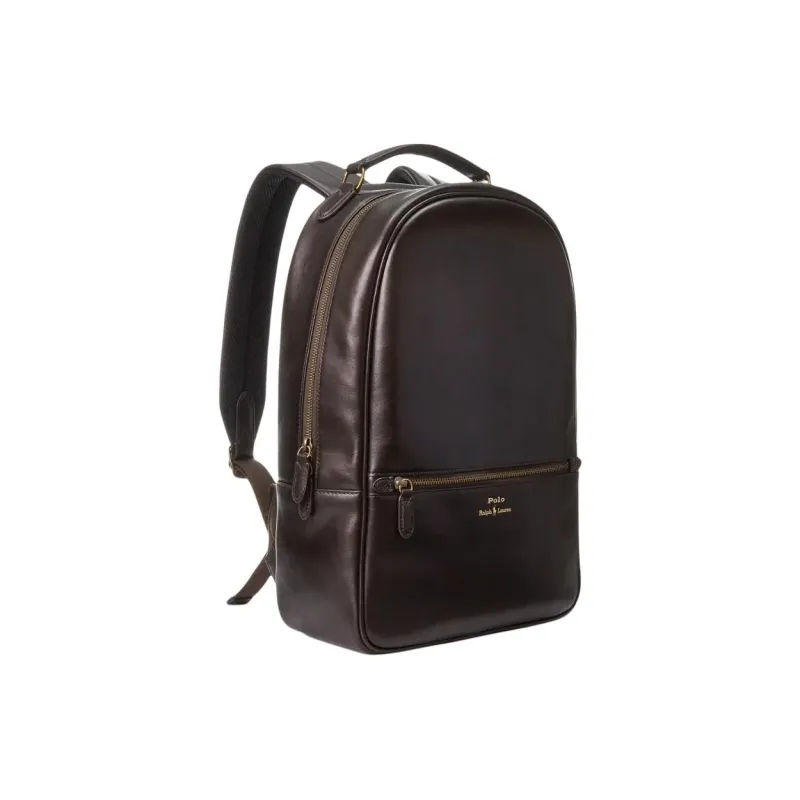 Polo Ralph Lauren Cow Leather Backpack Regular Men's Dark Brown-1