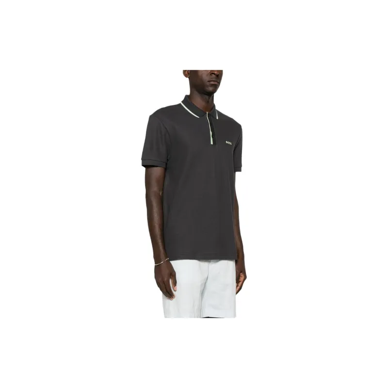 Boss Logo appliqué Cotton Polo Shirt-2