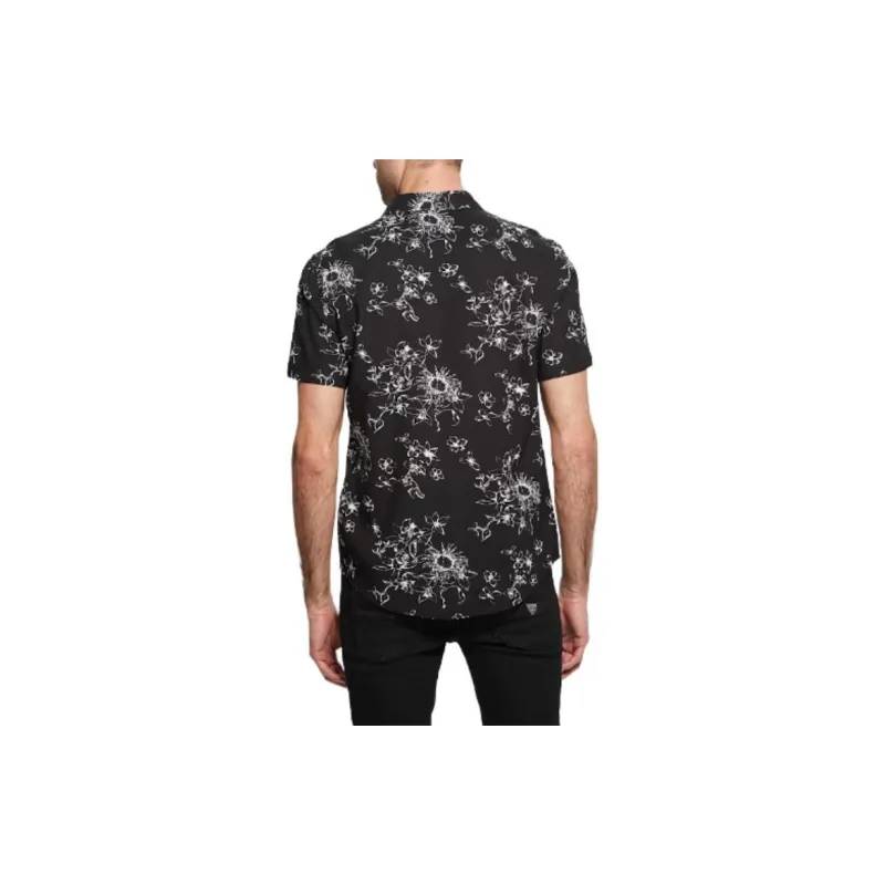 GUESS Eco Rayon Sienna Floral Shirt Shirt Men's Black-2
