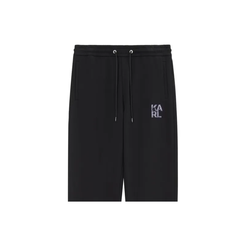 KARL LAGERFELD Knitted Sports Pants Men's Black-2