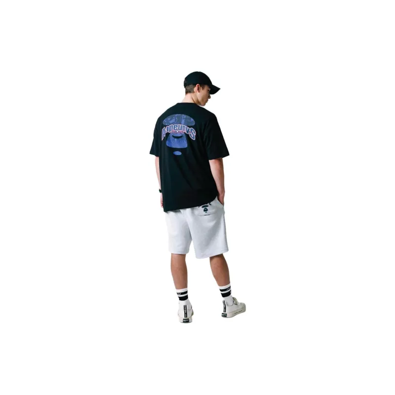 Aape Logo embossed Mélange effect Track Shorts-3