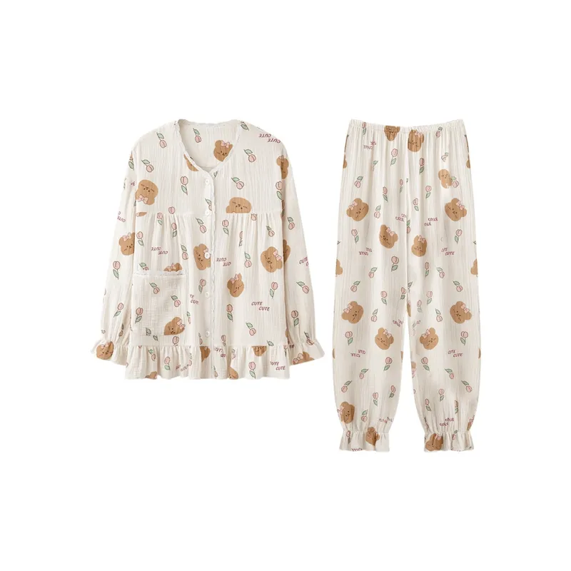 Ordifen Pajama Set Women's White-20
