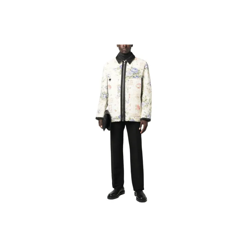 Marine Serre Boutis Floral print Quilted Jacket-1