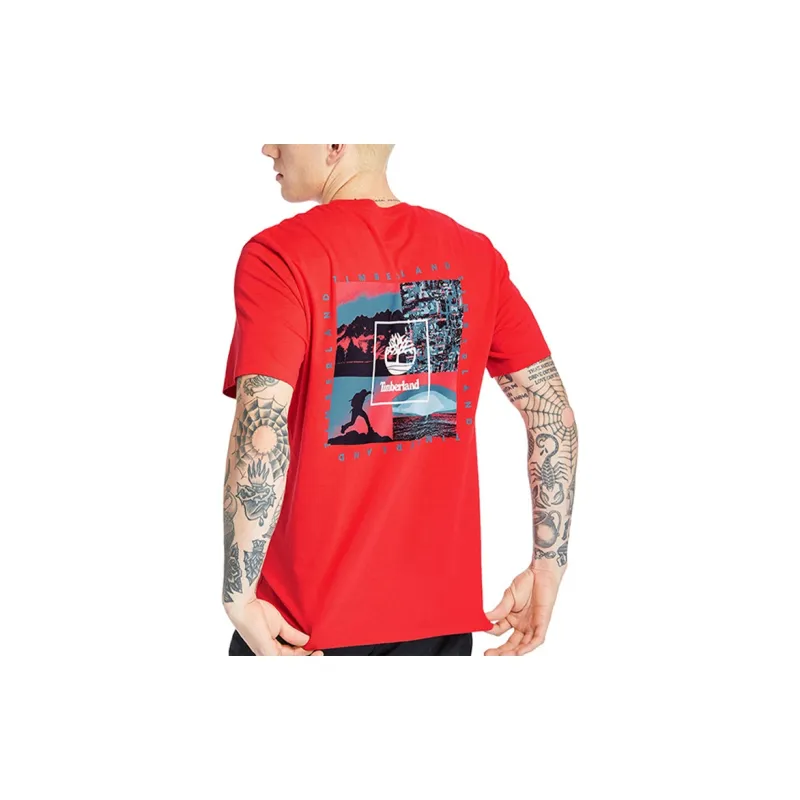 Timberland T Shirts Men Spicy Pepper Red-4