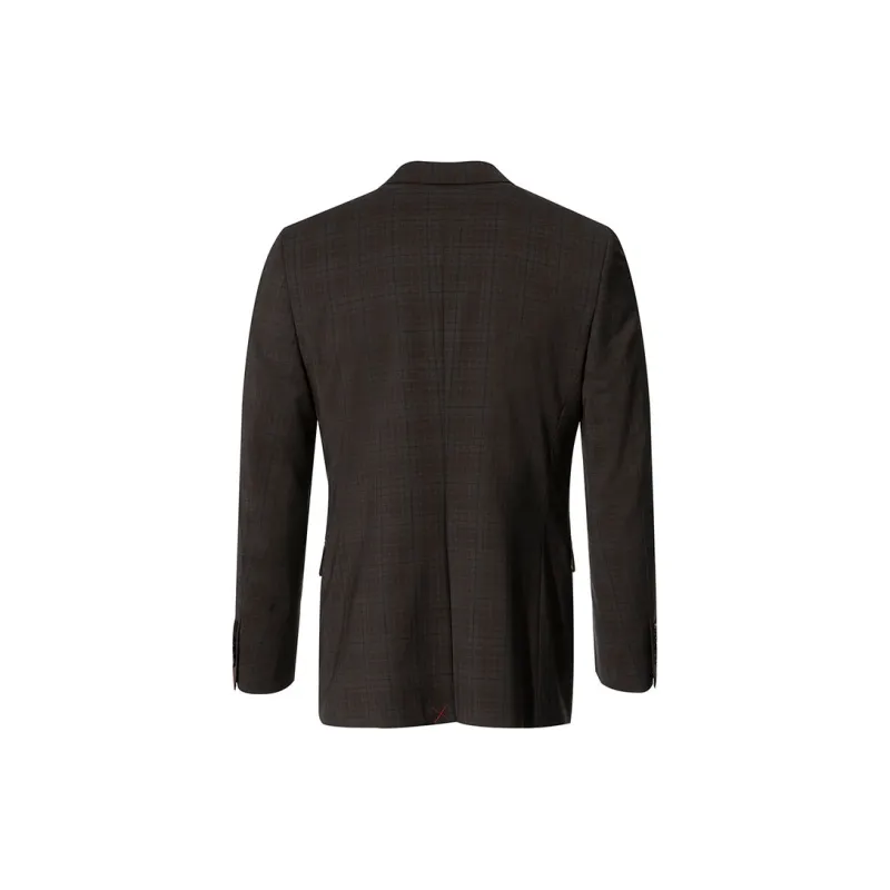 LIU·JO UOMO Business Suit Coat Men's Coffee Plaid-3