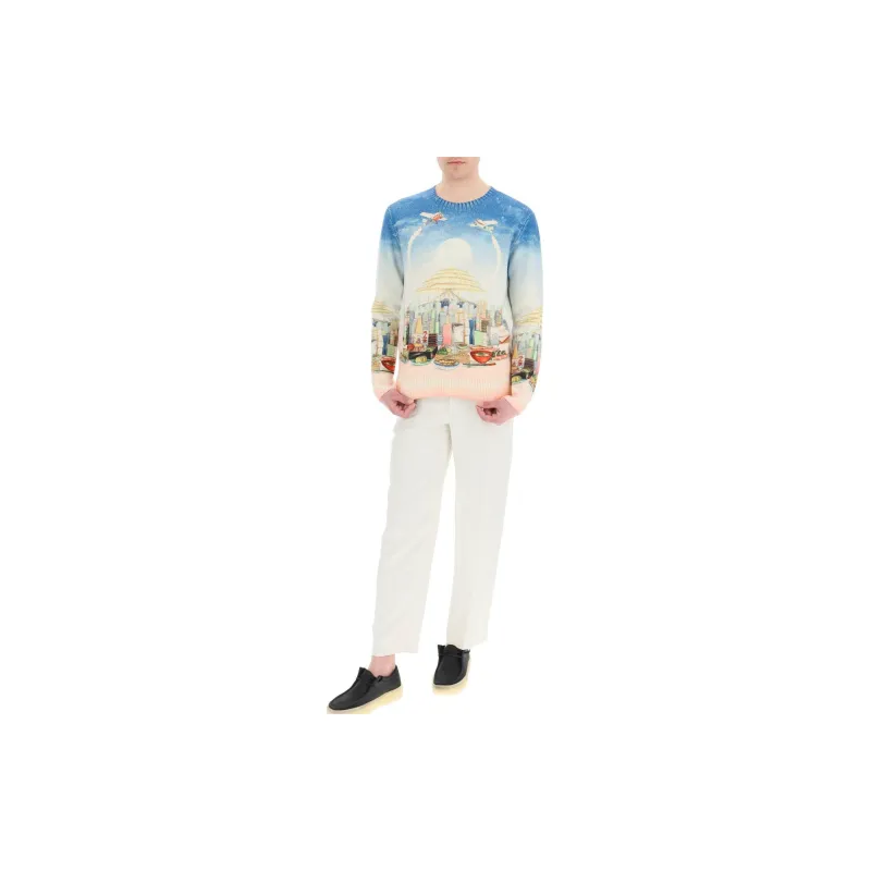 CASABLANCA Cashmere Sweaters Men Blue-1