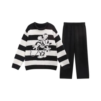 GUKOO x Disney Mickey Series Pajama Set Men's Obsidian Black