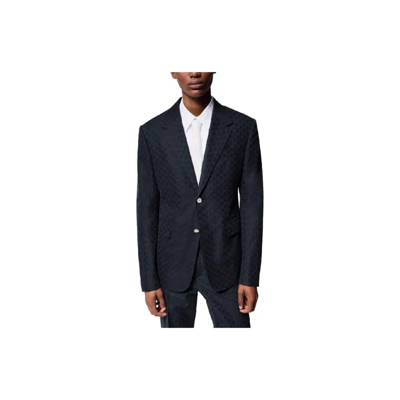Lv Single Breasted Silk And Cotton Pont Neuf Jacket-1