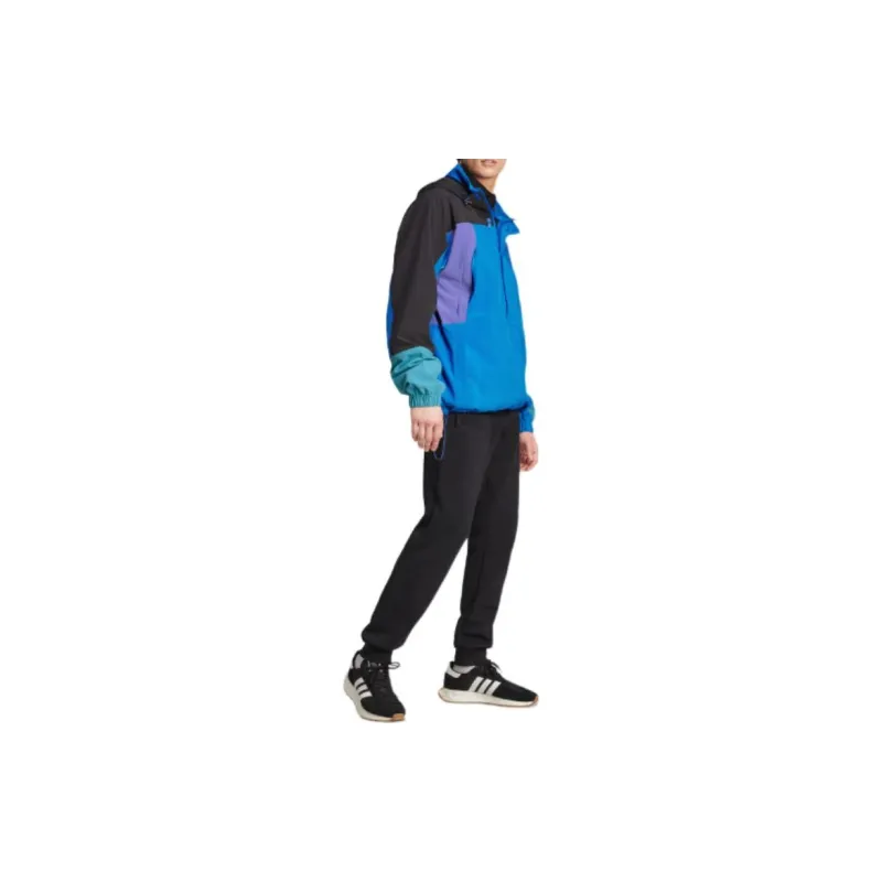 Adidas Originals Colorblock Anorak Jackets Coats Men's Blue-4