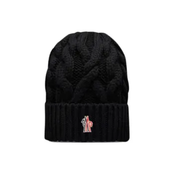 Moncler Logo Embroidered Knitted Beanie