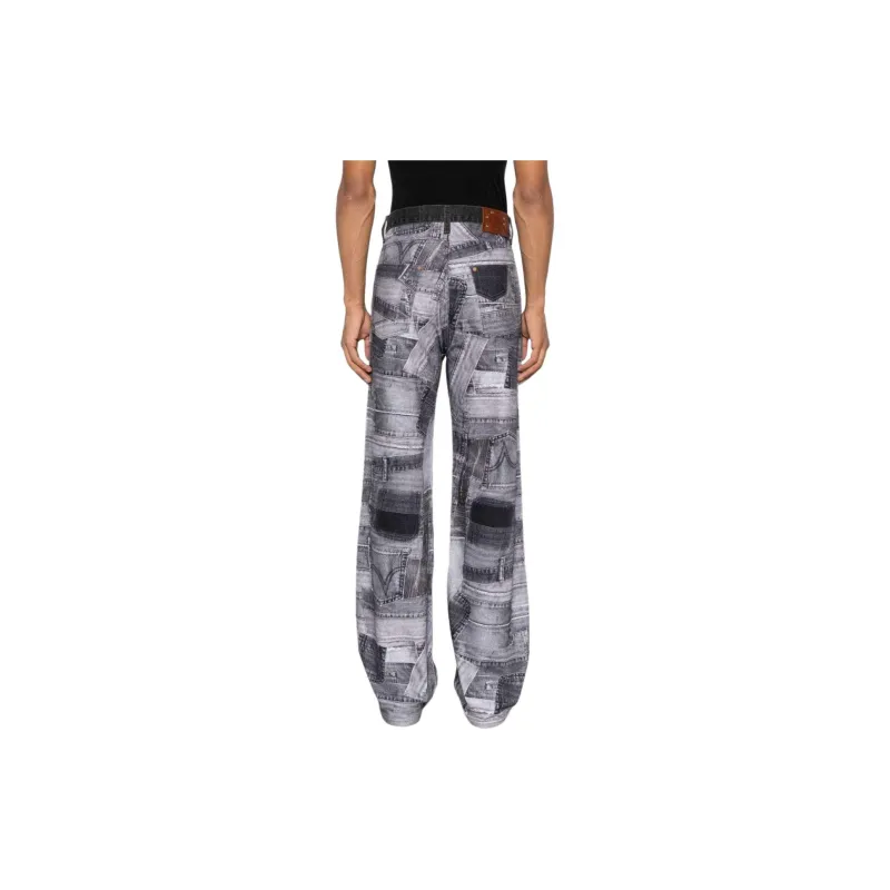 Andersson Bell Patchwork Wide-leg Jeans-2
