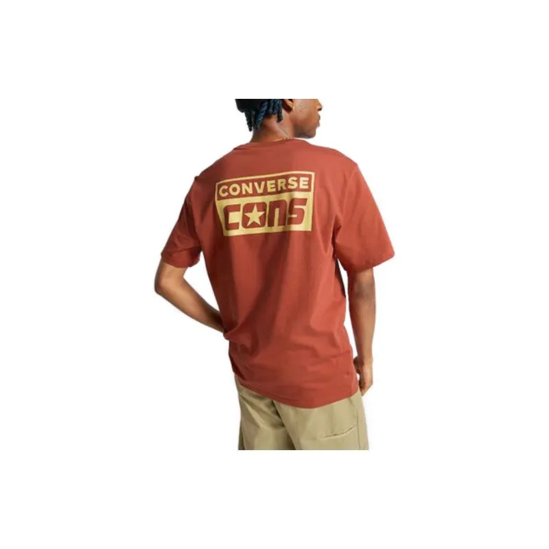 Converse CONS TEE T-Shirts Men Brick Red-2