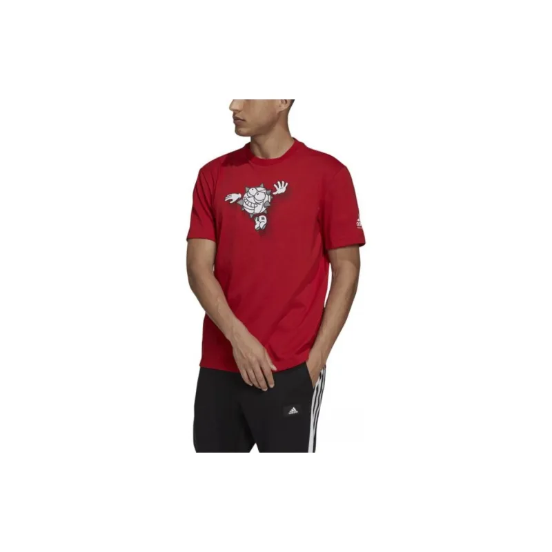 Adidas T Shirts Men Red-1