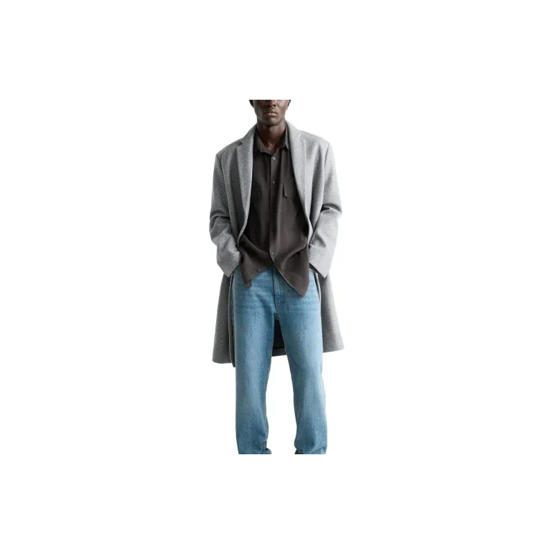 ZARA Coats Men Gray-2