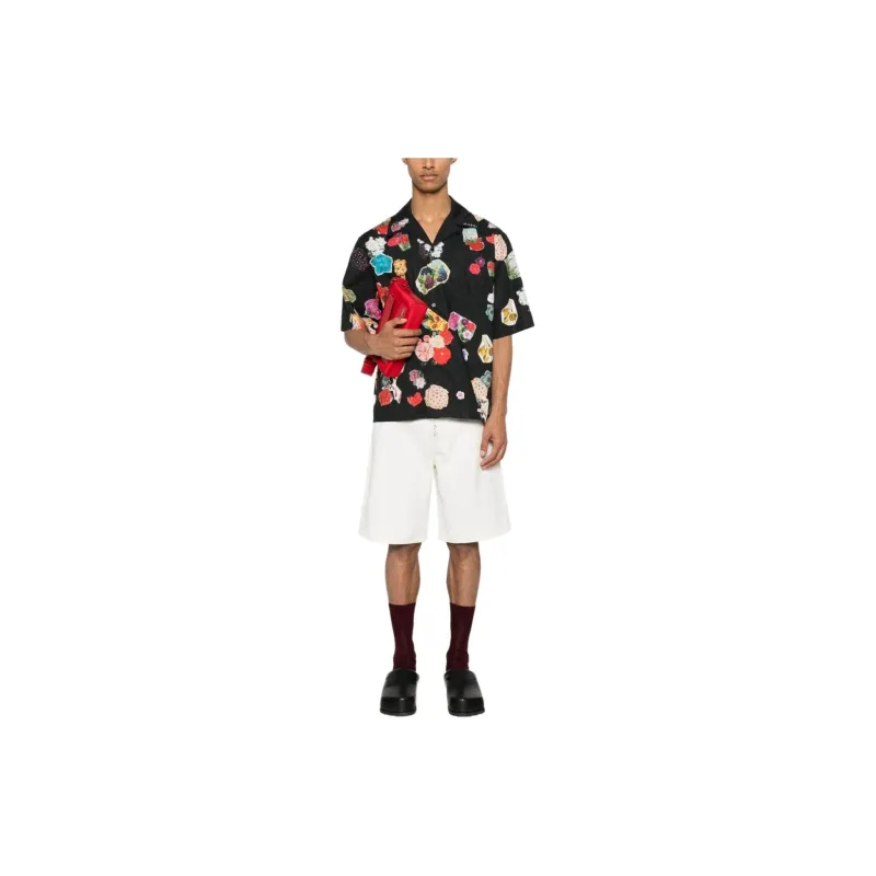 MARNI Denim Shorts Men's Ivory White-1