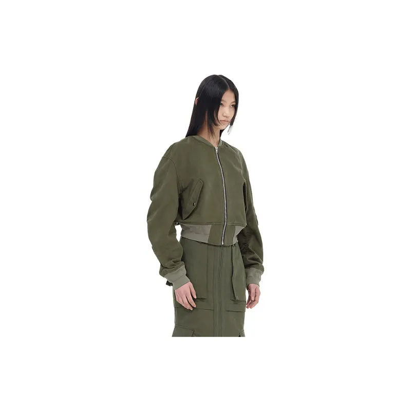 WE11DONE Zip up Sleeve pocket Bomber Jacket-3