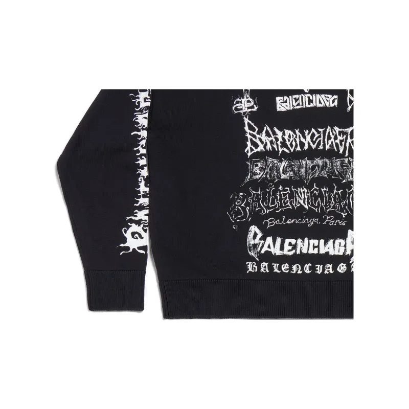Balenciaga SS24 Knitwear Loose Fit Unisex Black-5