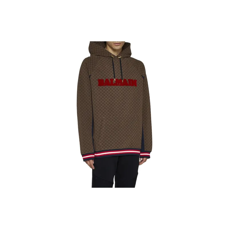 BALMAIN Mini Monogram Jacquard Hoodie-3