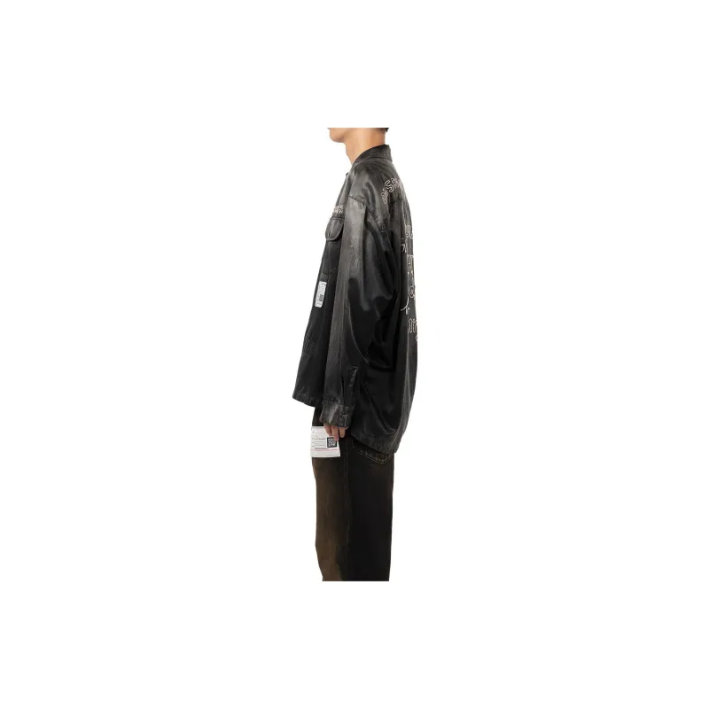 Maison Mihara Yasuhiro Bleached Satin Shirt-5
