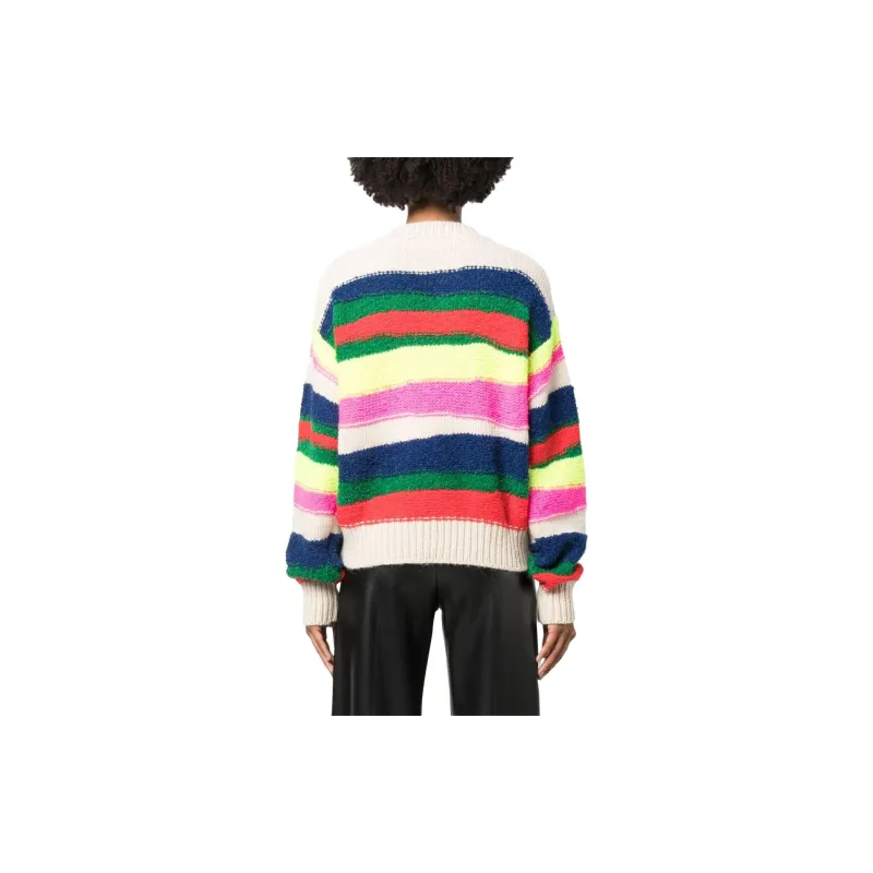 DSQUARED 2 Horizontal Stripe Chunky Knit Crewneck Jumper-2