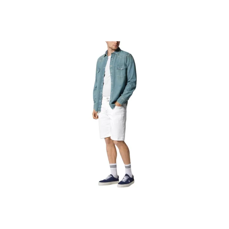 JACOB COHEN Nicolas Low-rise Straight-leg Denim Shorts-1