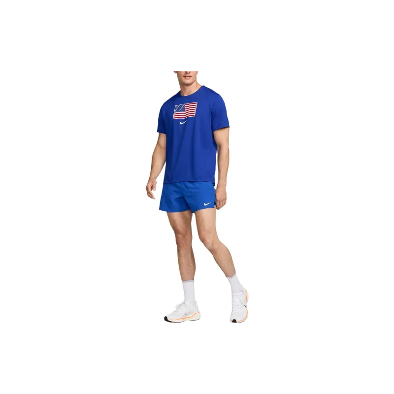 Nike Dri-FIT USA Miler Running T-shirt 'Royal Blue-4