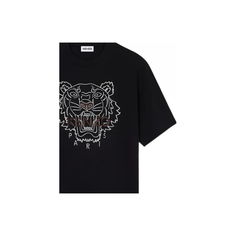 KENZO Classic Tiger Head T Shirts Men Black-5
