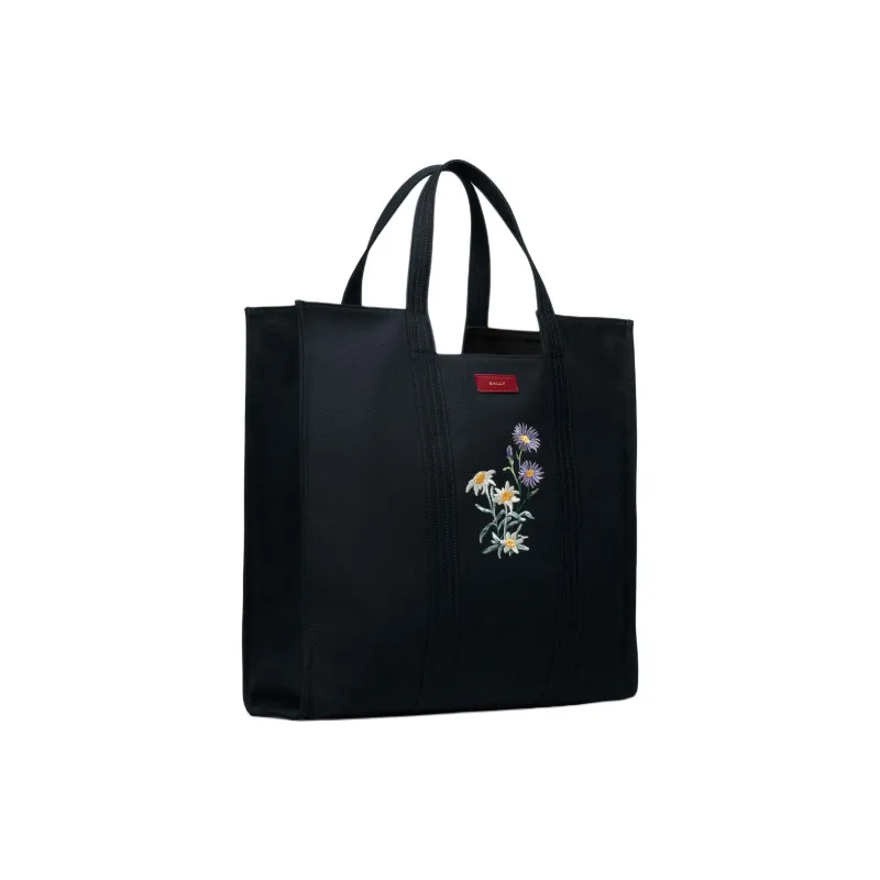 BALLY Cotton Canvas Tote Bag Shopping Bag Handbag Shoulder Bag Men's Marine Blue-1