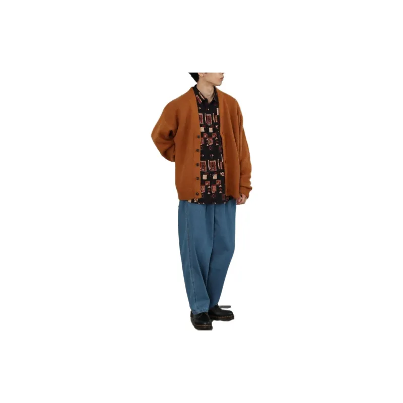 Beams Sweaters Men Mustard-1