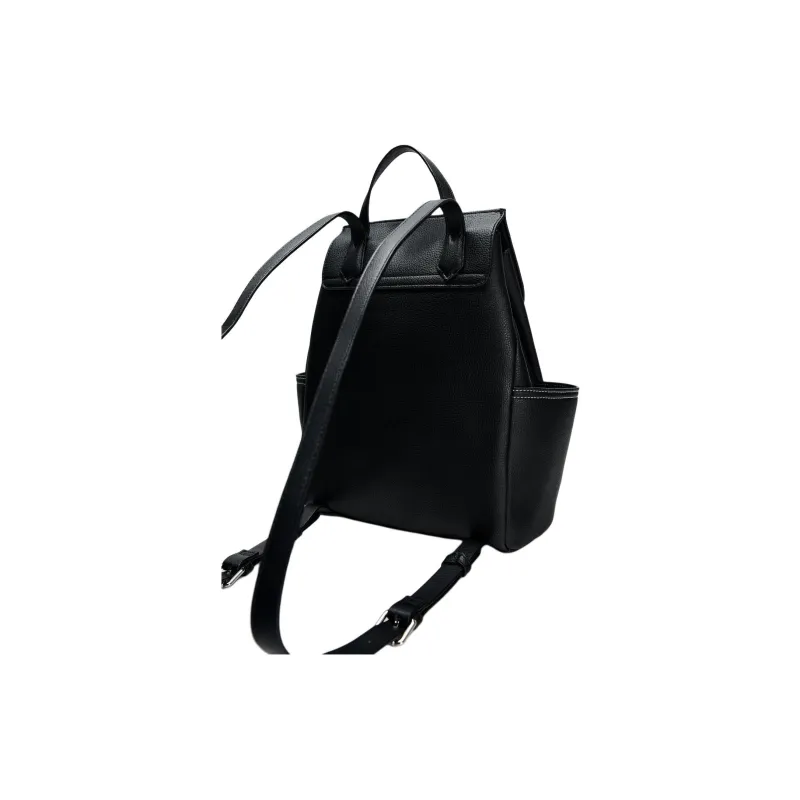 ZARA PU Backpack Large Size Women's Black-3