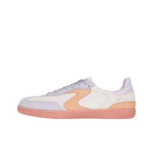 Skechers Anti-Slip Wear-Resistant Low-Top Skateboard Shoes Women's Beige Purple Orange