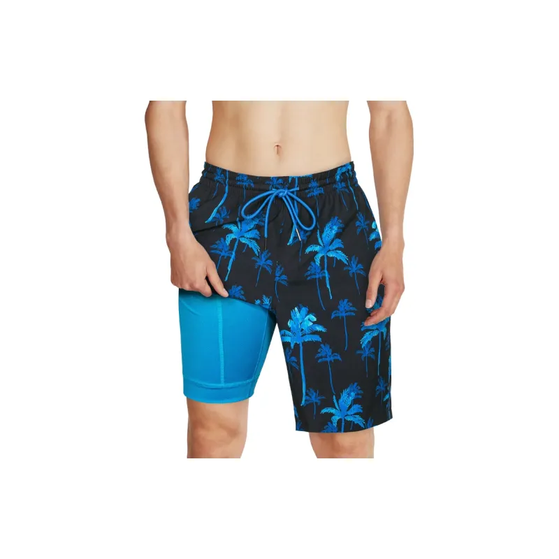 SURFCUZ Beach Shorts Men's Firefly Blue Coconut Forest-5