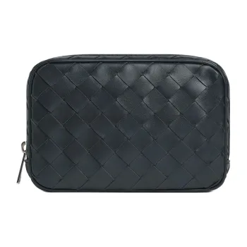 Bottega Veneta Calfskin Storage Bag Trumpets Men's Dark Blue