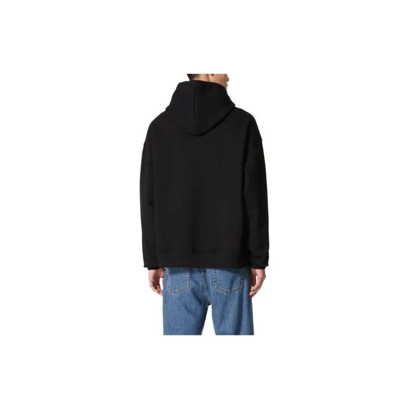 Valentino Garavani Logo Plaque Drawstring Hoodie-2