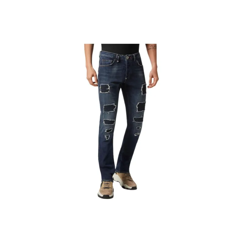 PHILIPP PLEIN Distressed Low rise Skinny Jeans-2