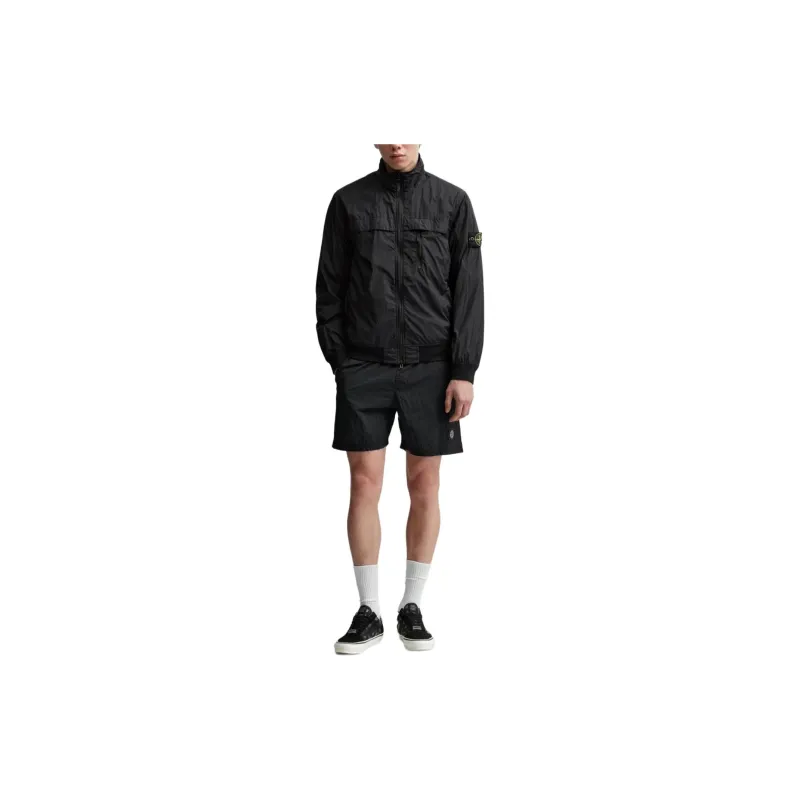 STONE ISLAND Compass badge Crinkle Bomber Jacket-4