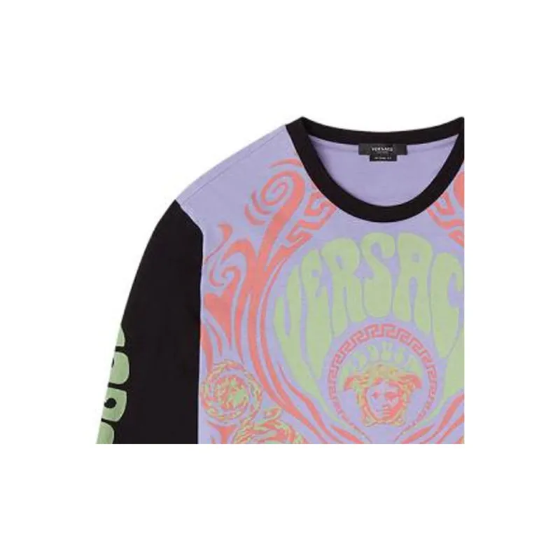 VERSACE T-Shirts Men Purple-4