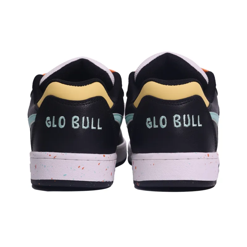GLO BULL Skateboard Shoes Unisex Low Top Black Yellow Orange-4
