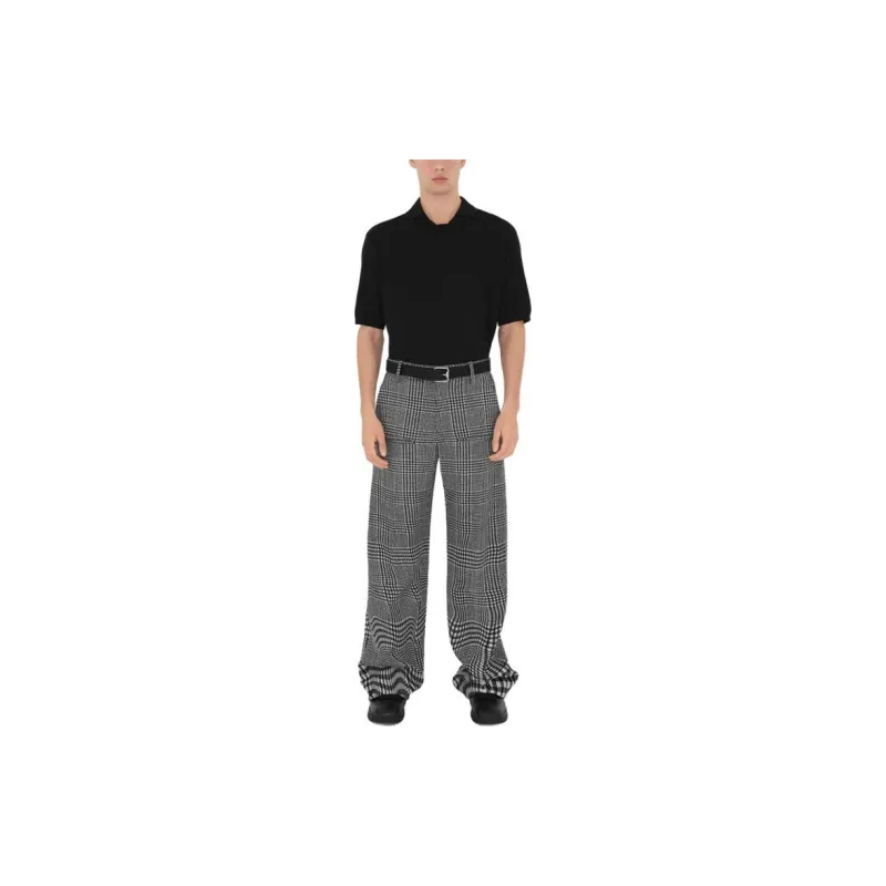 Burberry V neck Wool Polo Shirt-2
