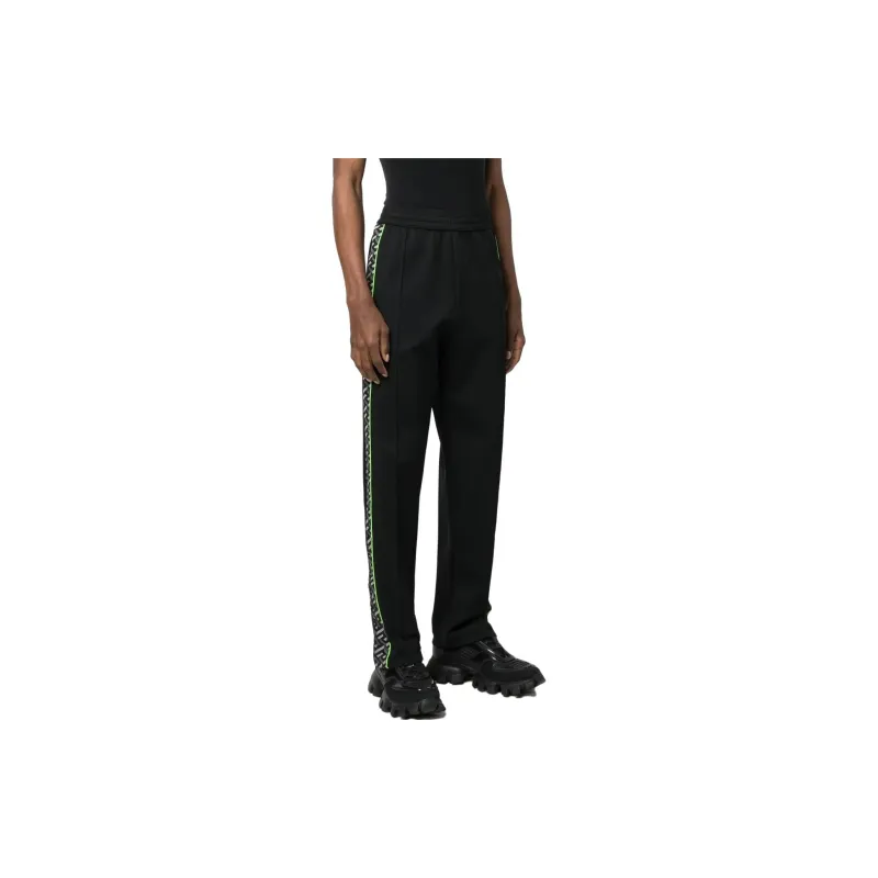 VERSACE SS23 Knitted Sports Pants Men's Black-3