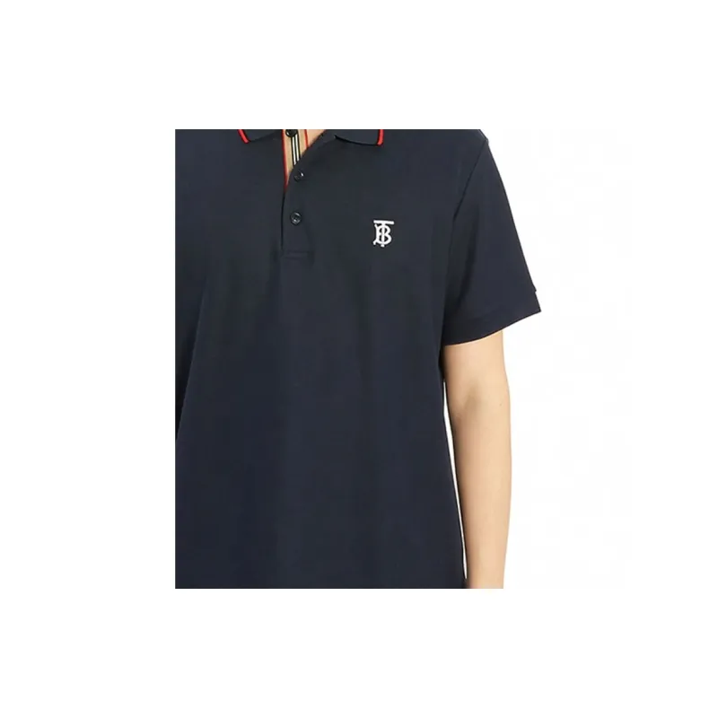 Burberry Monogram Motif Piqué Cotton Polo Shirt-6
