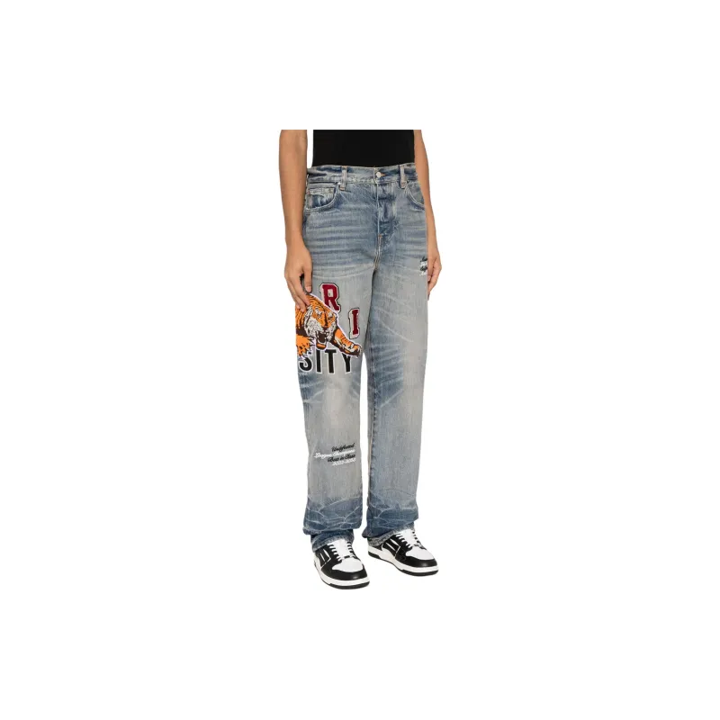 AMIRI Varsity Tiger Straight leg Jeans-3
