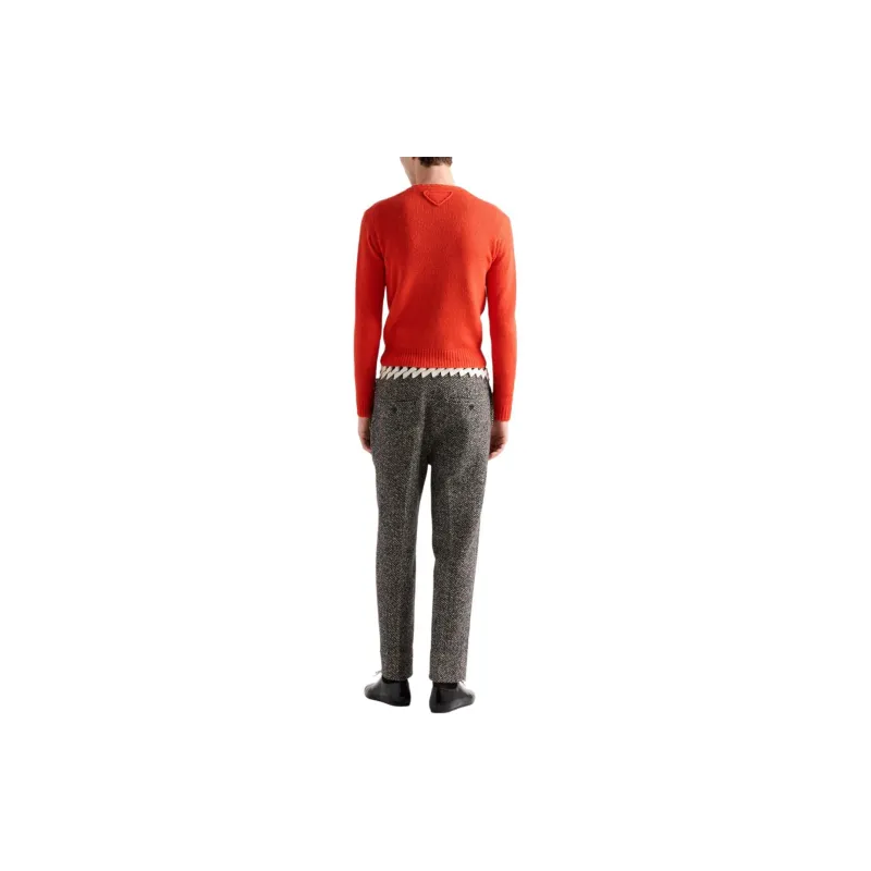 PRADA Logo Patch Cardigan-2