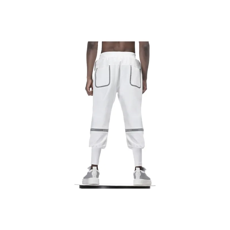 NORVINCY Elastic Cuff Micro Stretch Knitted Sweatpants Unisex-4
