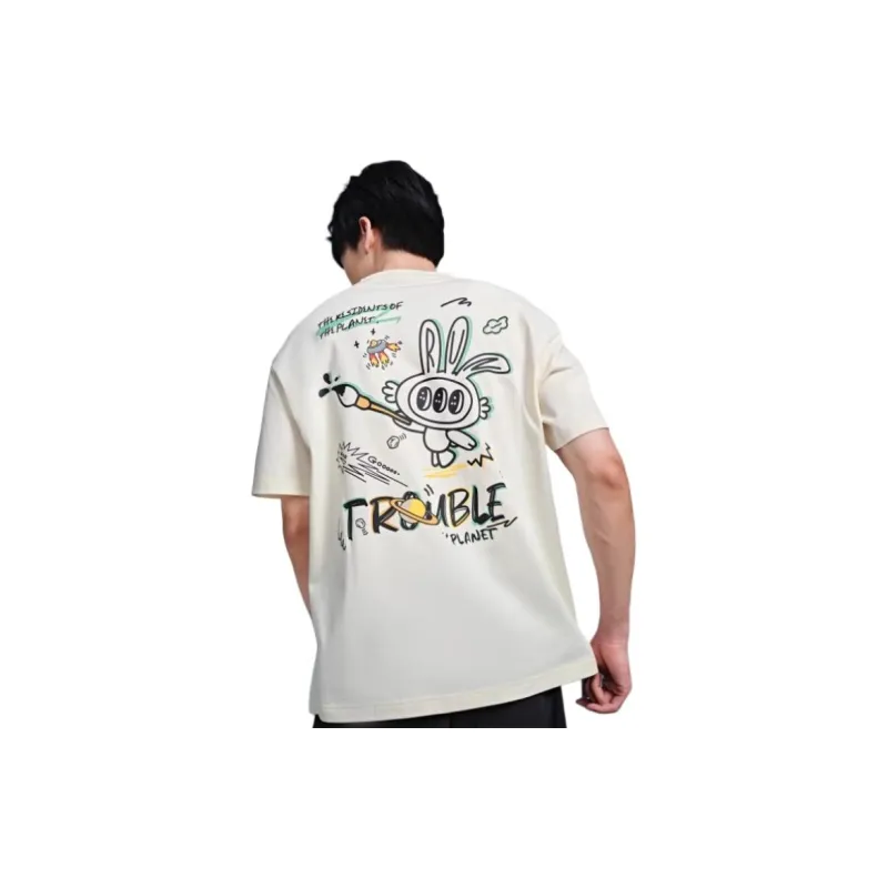 HLA T Shirts Men Beige Apricot Pattern 60-4