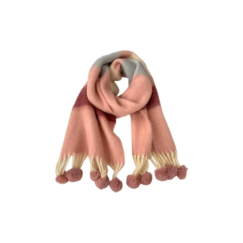 MEETSUNNY Faux Wool Knit Scarves Unisex-4